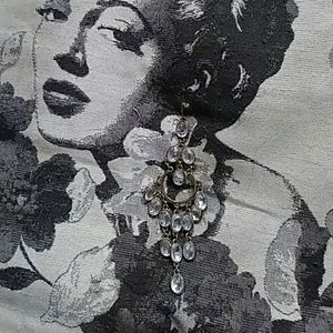 Gold and Silver Chandelier Earrings